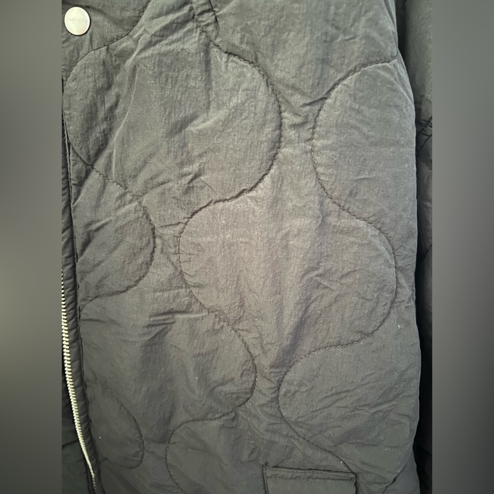 ALLSAINTS Jiro Quilted Bomber Jacket in Koto Black Size Small New - Picture 13 of 14